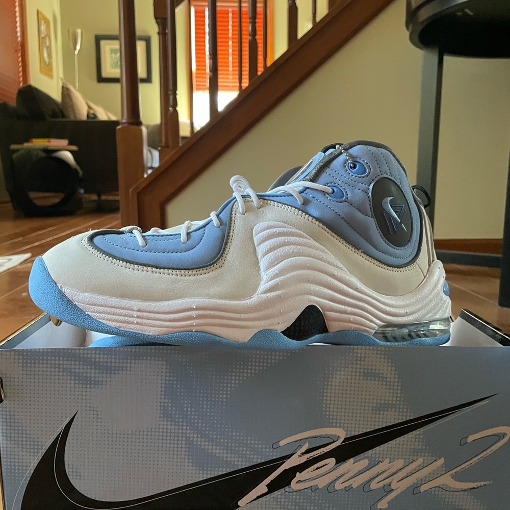 Nike Penny 2 Light Blue and White Sneakers